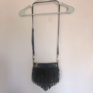 Rebecca minkoff black leather mini crossbody bag